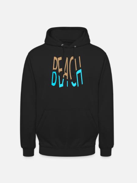 Plage - Sweat-shirt à capuche unisexe - noir