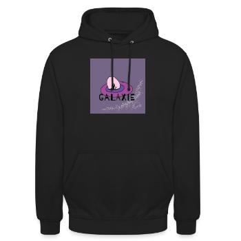 Galaxie - Unisex Hoodie - Schwarz - Vorne - Alina (178cm) & Michal (187cm)