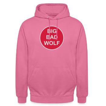 big bad wolf quote - Unisex Hoodie - pink - Front - Alina (178cm) & Michal (187cm)