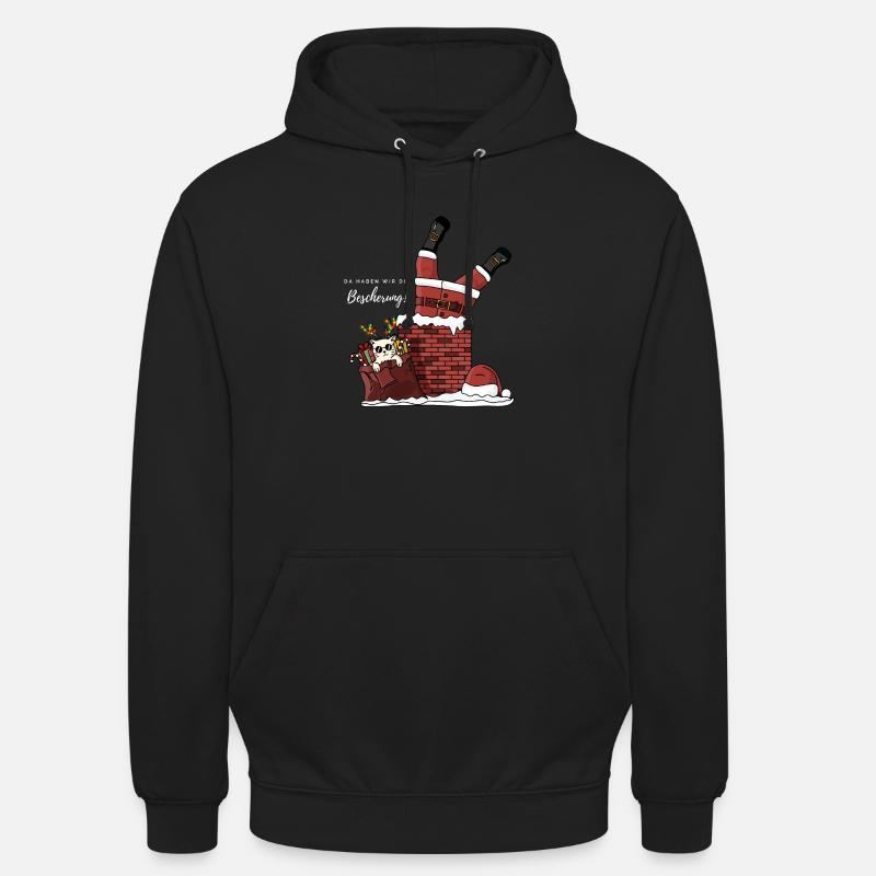 Noël - Dicton - Cadeaux - Chat - Sweat-shirt à capuche unisexe - noir