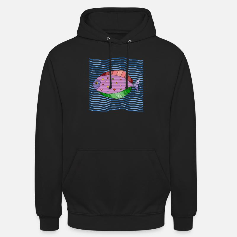 Fisch - Unisex Hoodie - Schwarz