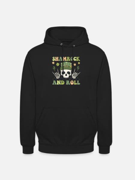 Trèfle et rouler - Sweat-shirt à capuche unisexe - noir
