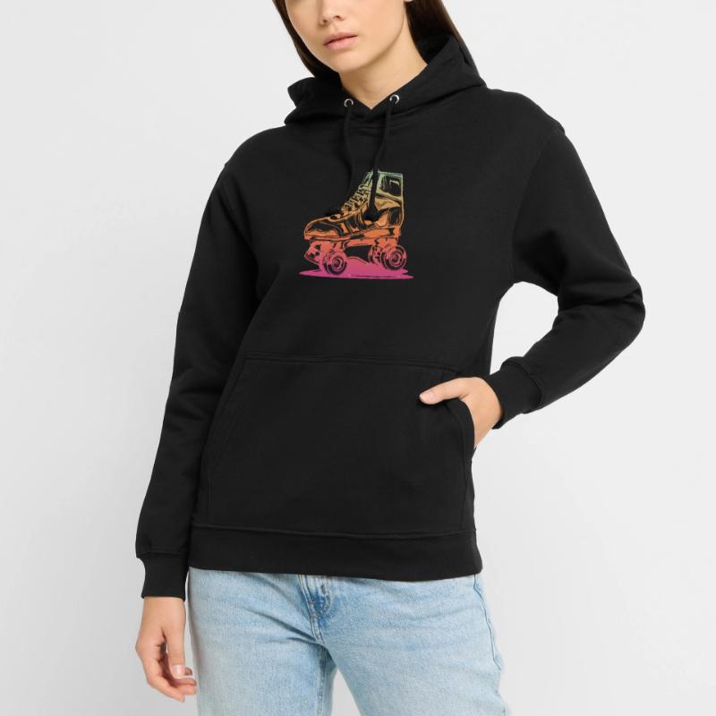 rollerblades patins rollers rollerskates retro Sweat-shirt à capuche unisexe