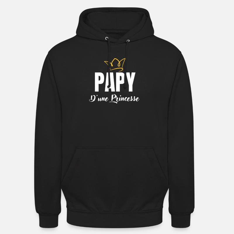 papy d'une princesse - Sweat-shirt à capuche unisexe - noir