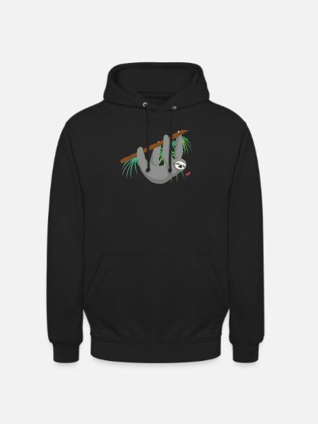 Faultier - Unisex Hoodie - Schwarz