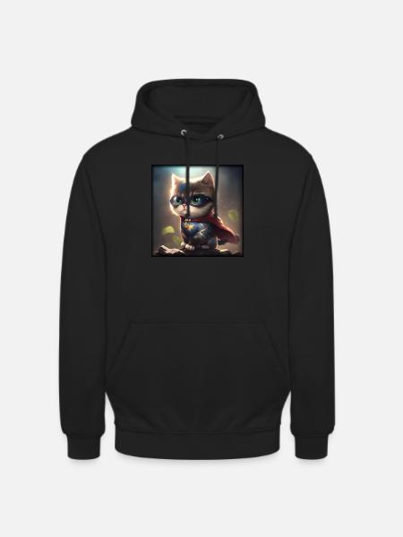 Super chat - Sweat-shirt à capuche unisexe - noir