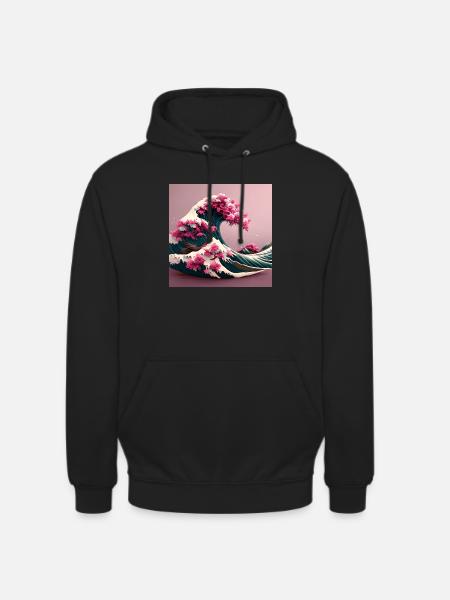 Floral Tsunami - Unisex Hoodie - black