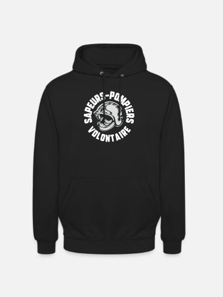 Sapeur -pompier volontaire - Sweat-shirt à capuche unisexe - noir