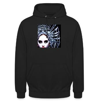 Woman Power - Unisex Hoodie - black - Front - Alina (178cm) & Michal (187cm)