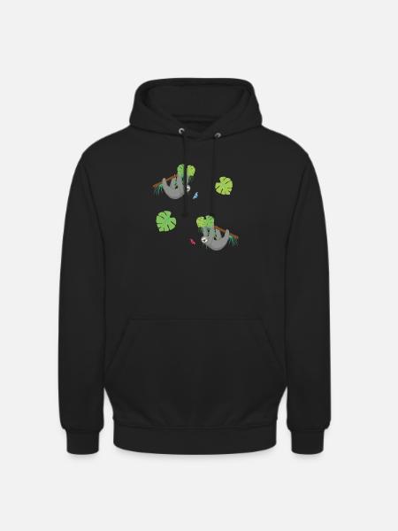 Faultiere - Unisex Hoodie - Schwarz