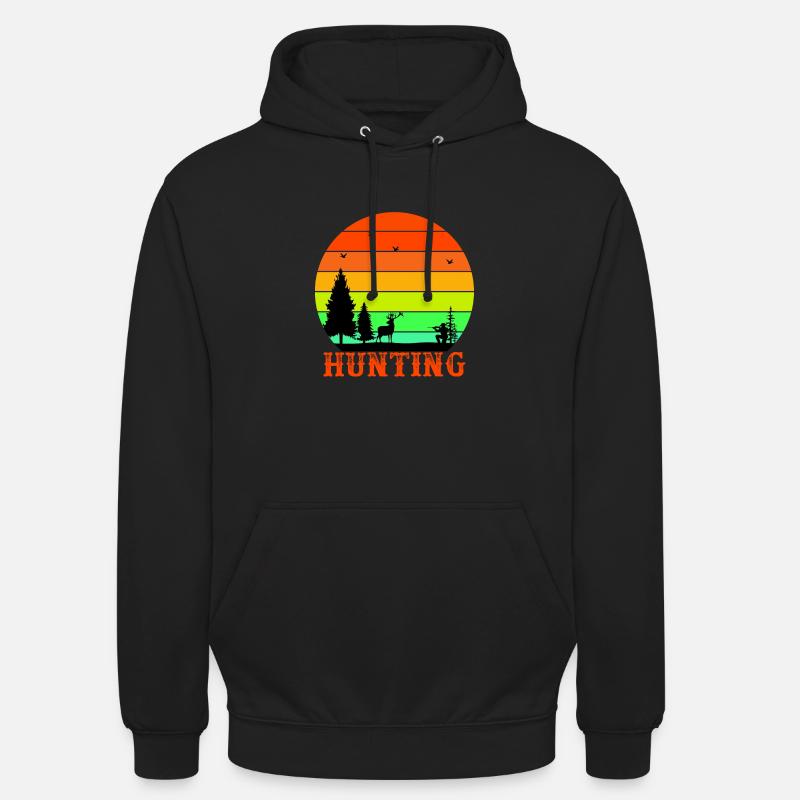 Chasse - Sweat-shirt à capuche unisexe - noir