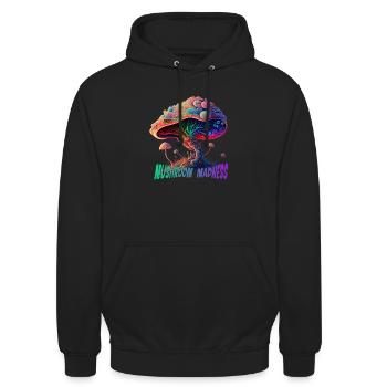 Pilz-Wahnsinn - Unisex Hoodie - Schwarz - Vorne - Alina (178cm) & Michal (187cm)