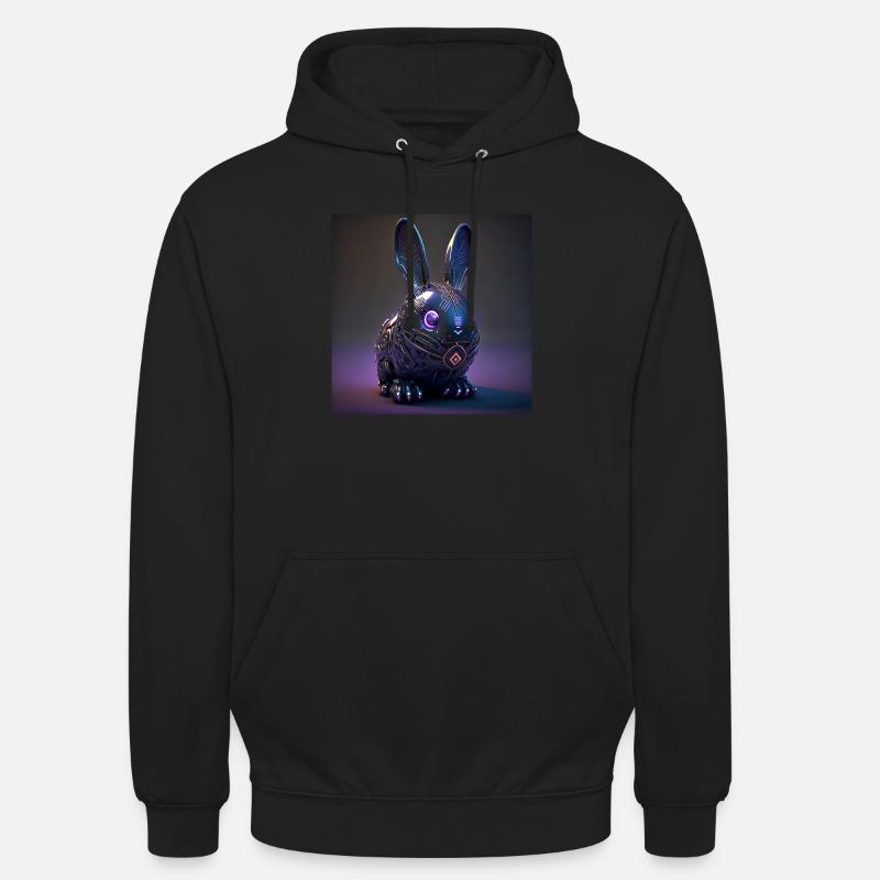 Cyber Punk Easter Bunny - « Easterpunk » - Sweat-shirt à capuche unisexe - noir