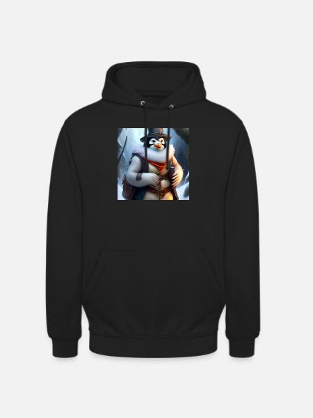 Penguin warriors in winter - Unisex Hoodie - black