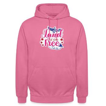 Terre de la liberté - Sweat-shirt à capuche unisexe - rose - Devant - Alina (178cm) & Michal (187cm)