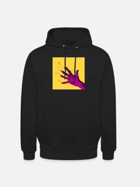 Yellow Hand - Unisex Hoodie - Schwarz