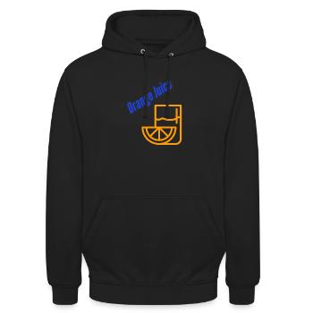 Orangensaft Glass Orange - Unisex Hoodie - Schwarz - Vorne - Alina (178cm) & Michal (187cm)