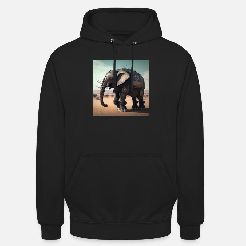 Elefant in Kenia 2 - Unisex Hoodie - Schwarz