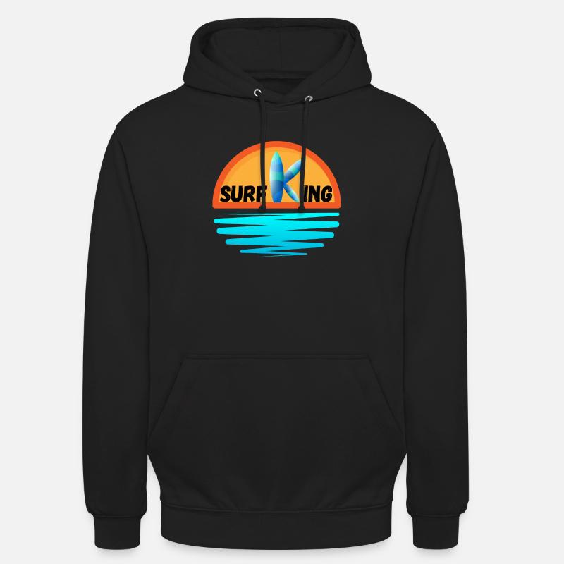 Roi du surf - Sweat-shirt à capuche unisexe - noir