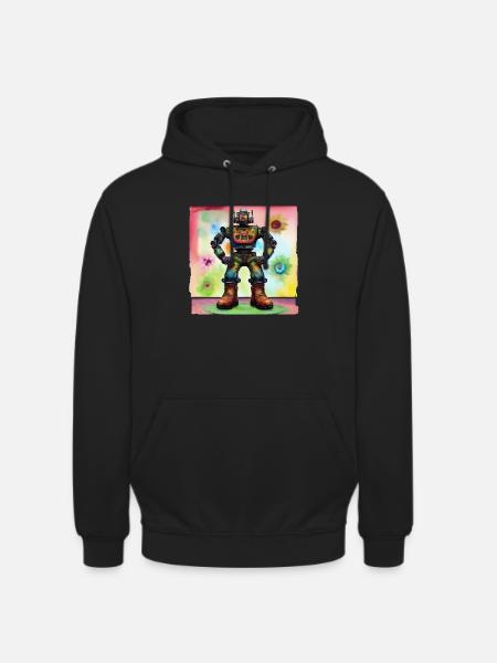 Robo Flower - Unisex Hoodie - black