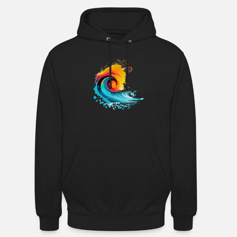 SummerWave X1 - Sweat-shirt à capuche unisexe - noir