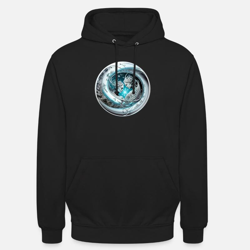 gemeaux 2 statues - Sweat-shirt à capuche unisexe - noir