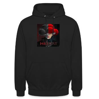 Schwarzwald Lady Art Heimat - Unisex Hoodie - Schwarz - Vorne - Alina (178cm) & Michal (187cm)