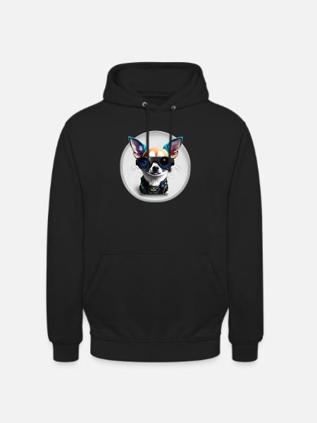 Steampunk Chihuahua - Sweat-shirt à capuche unisexe - noir
