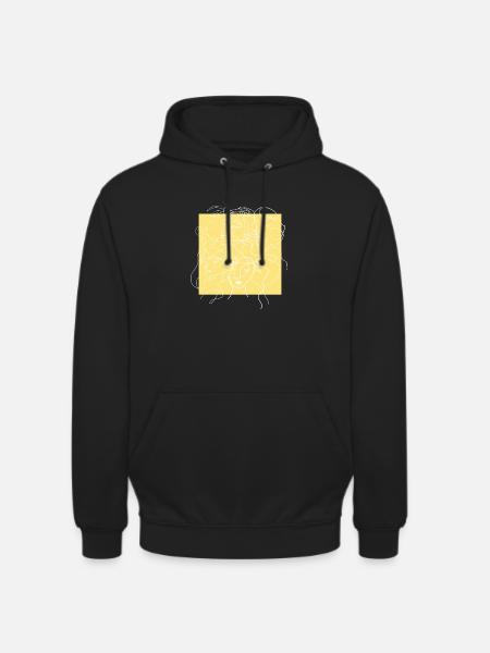 Face line yellow - Unisex Hoodie - black