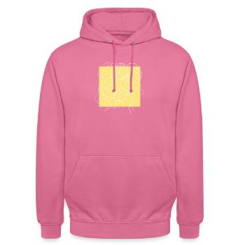 Face line yellow - Sweat-shirt à capuche unisexe - rose - Devant - Alina (178cm) & Michal (187cm)