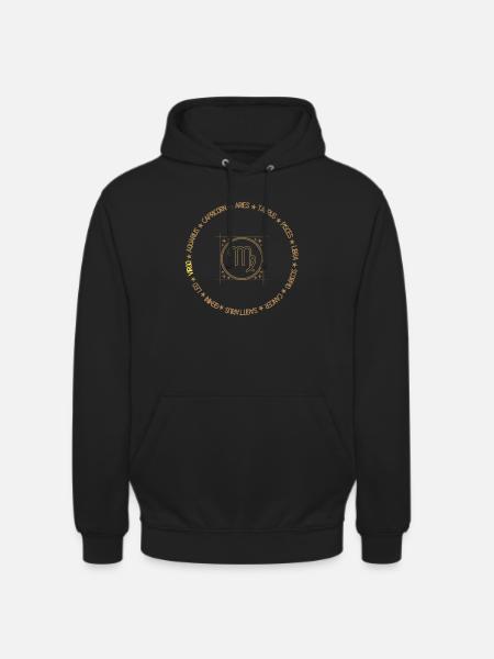 Zodiac circle Virgo - Unisex Hoodie - black