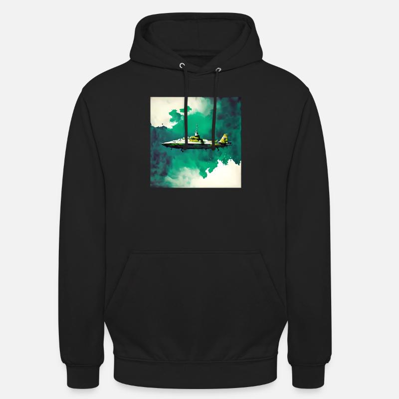 Avion de chasse sous-marin spatial - Sweat-shirt à capuche unisexe - noir