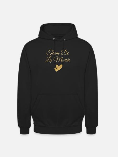 Team de la mariée - Sweat-shirt à capuche unisexe - noir