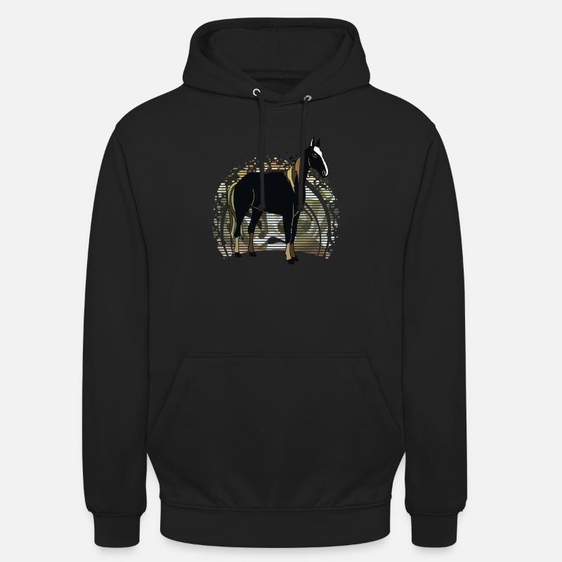 Cheval - Sweat-shirt à capuche unisexe - noir