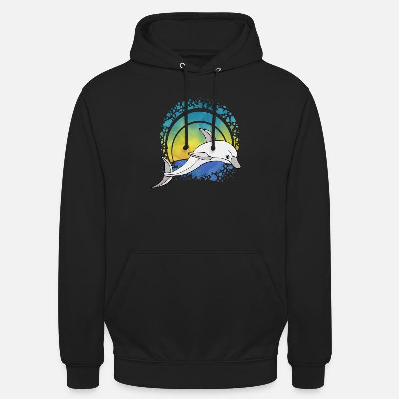 Delfin - Unisex Hoodie - Schwarz