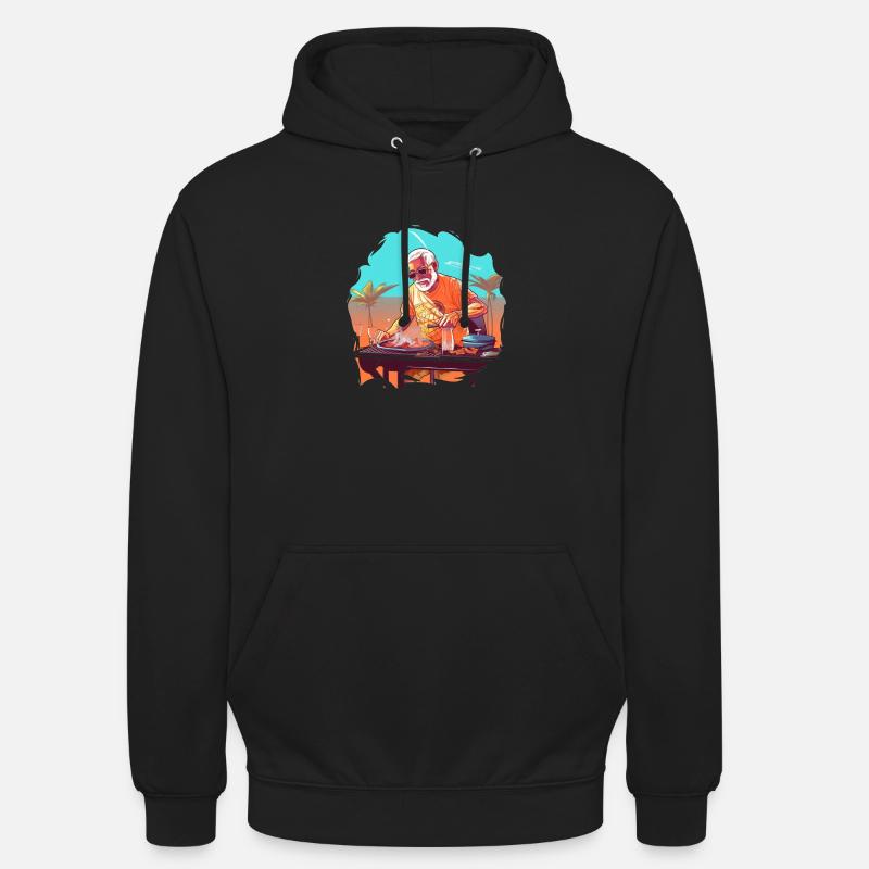 Temps de barbecue - Sweat-shirt à capuche unisexe - noir