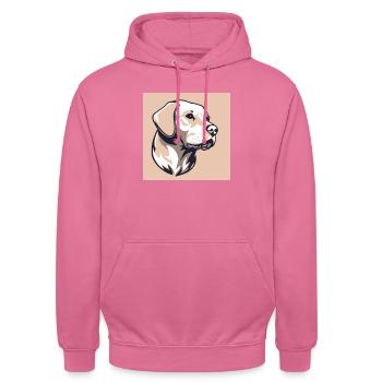 Labrador - Unisex Hoodie - pink - Front - Alina (178cm) & Michal (187cm)