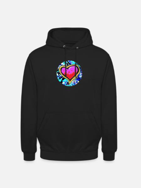 graffiti heart 1 - Unisex Hoodie - black