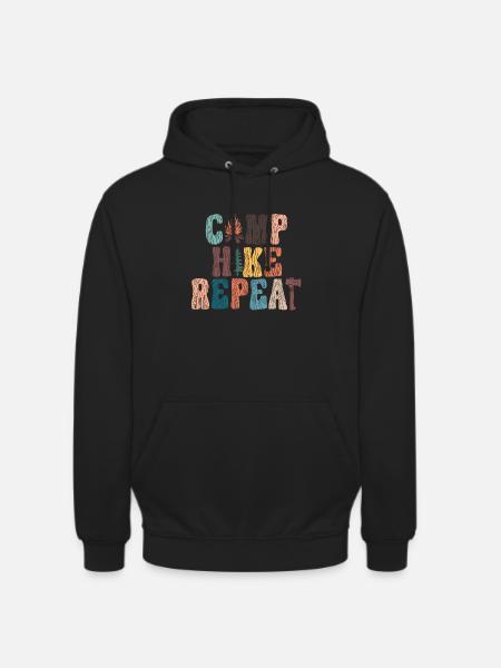 Camp Hike Repeat - Unisex Hoodie - black