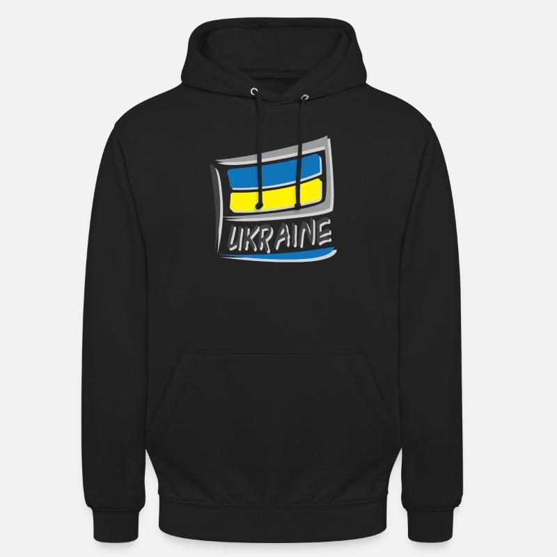 Drapeau de l’Ukraine - Sweat-shirt à capuche unisexe - noir