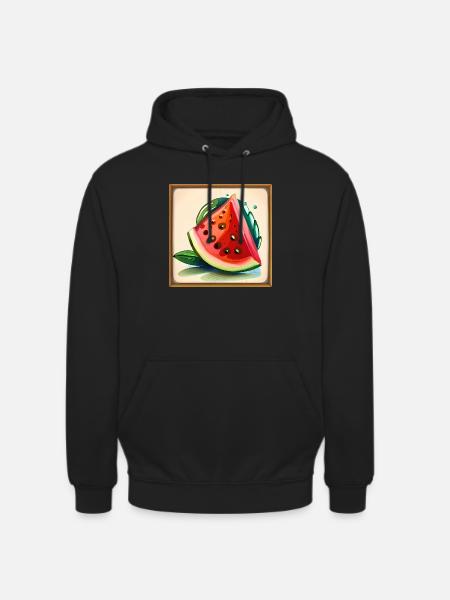Melon frais Pastèque Wassermelone - Sweat-shirt à capuche unisexe - noir