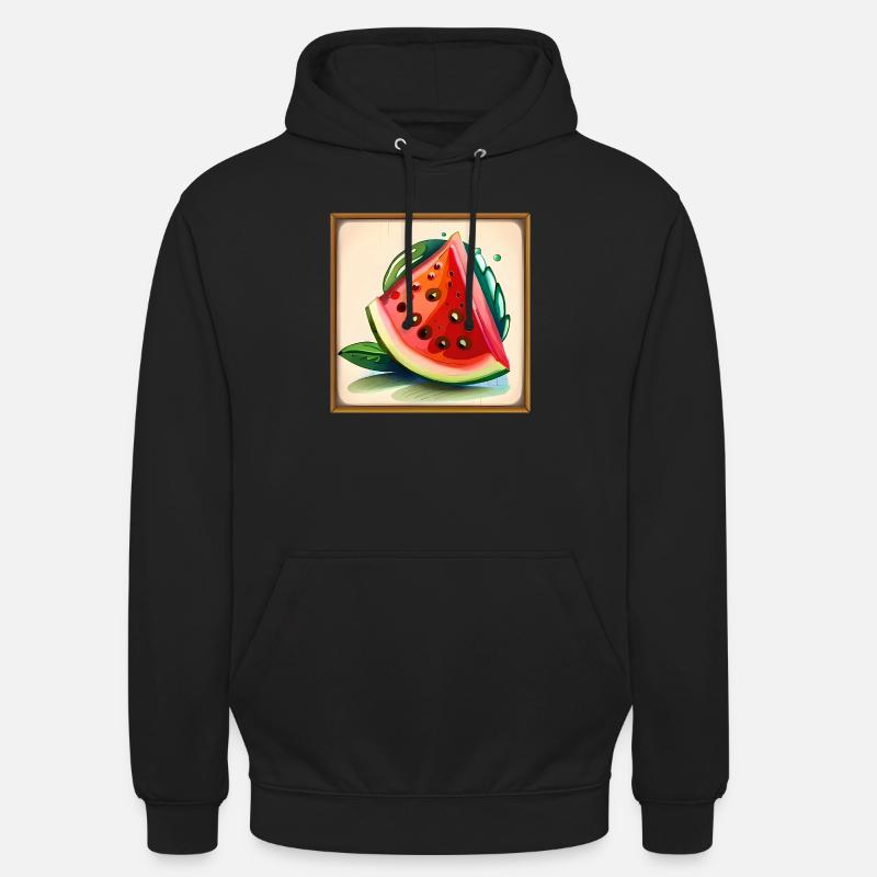 Melon frais Pastèque Wassermelone - Sweat-shirt à capuche unisexe - noir