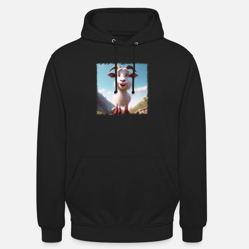 Glückliche Ziege - Unisex Hoodie - Schwarz