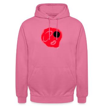 Œuf au plat de Jess le Dragon - Sweat-shirt à capuche unisexe - rose - Devant - Alina (178cm) & Michal (187cm)