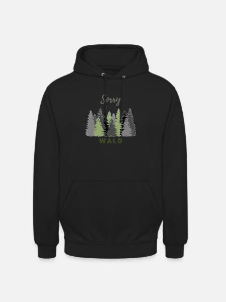 Ich bin im Wald - Unisex Hoodie - Schwarz