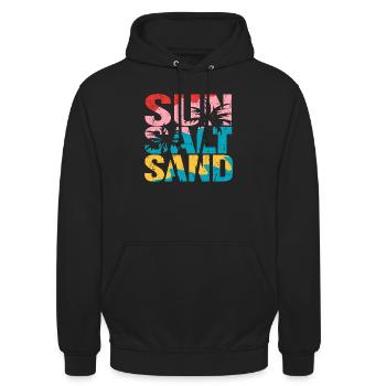 SUN SALT SAND - Unisex Hoodie - black - Front - Alina (178cm) & Michal (187cm)