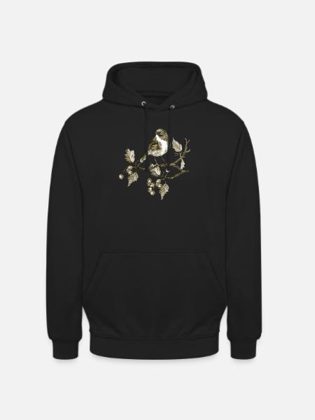 Oiseau - Sweat-shirt à capuche unisexe - noir
