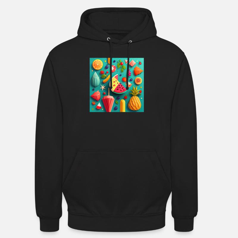 Summer Pattern - Unisex Hoodie - Schwarz