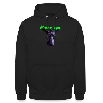 Over You - Unisex Hoodie - black - Front - Alina (178cm) & Michal (187cm)