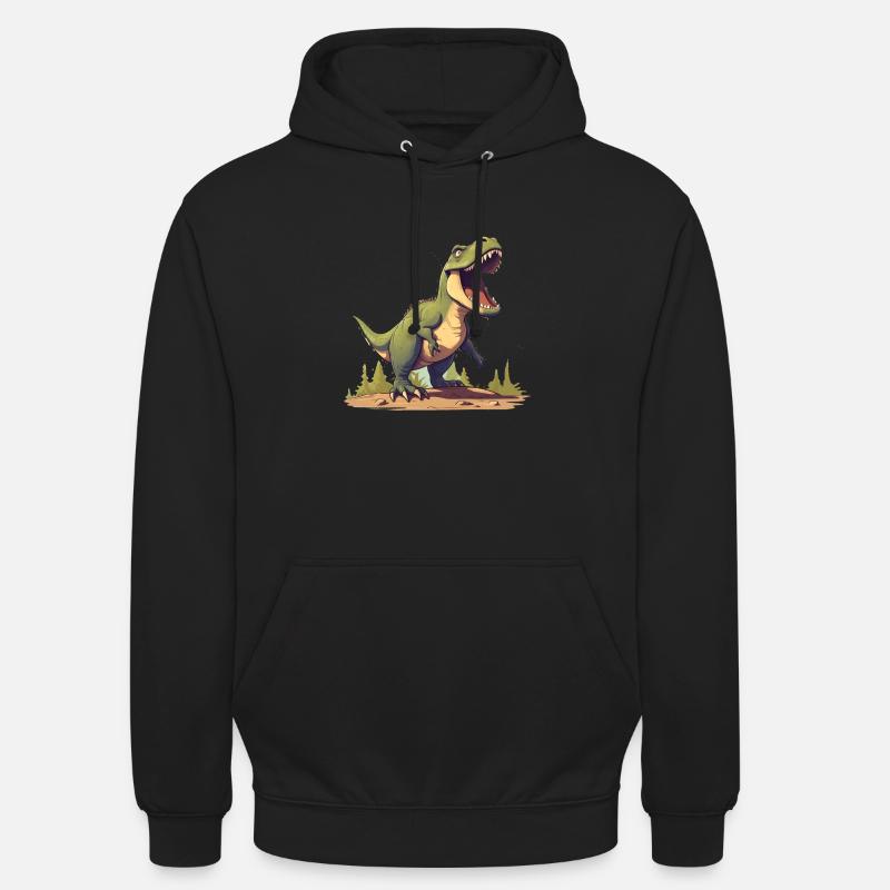 Dino - Sweat-shirt à capuche unisexe - noir